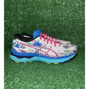 ASICS Gel Nimbus 24 Women’s Size 8.5 Tropical White Blue Pink Running Sneakers